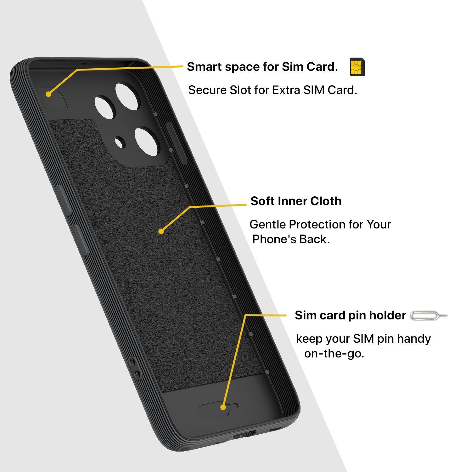 Pikkme Nothing Phone 3a Lite 5G Shockproof Soft Flexible Gencase Back cover (Grey)