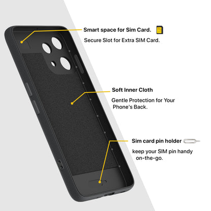 Pikkme Nothing Phone 3a Lite 5G Shockproof Soft Flexible Gencase Back cover (Grey)