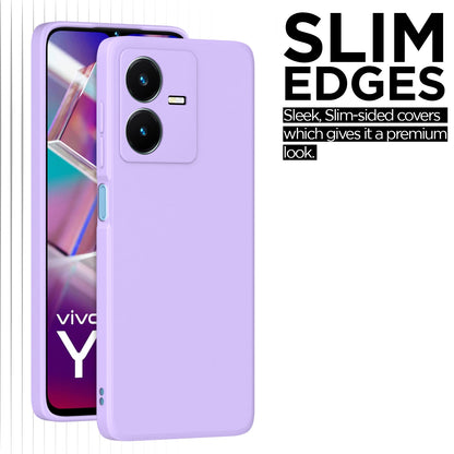 Pikkme Vivo Y22 Soft Matte Silicone Shockproof Case | Purple