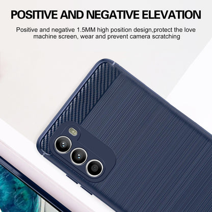 Pikkme Moto G52 / G82 5G  Hybrid Carbon Fiber Back Cover (Blue)