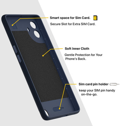 Pikkme CMF by Nothing Phone 1 5G Shockproof Soft Flexible Gencase Back Cover (Blue)