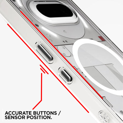 Pikkme Nothing Phone 3a 5G PC + TPU Mag-Safe Clear Transparent Back Cover (Transparent)