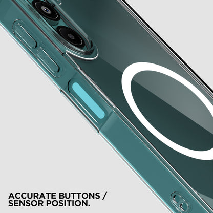 Pikkme Samsung Galaxy A17 5G Mag-Safe Shockproof PC + TPU Back Cover (Transparent Mag-Safe)