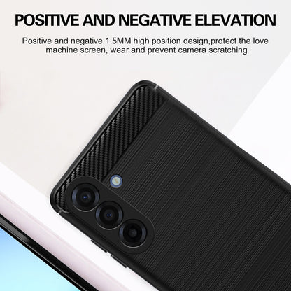 Pikkme Samsung Galaxy M17 5G / A17 5G / F17 5G  Hybrid Carbon Fiber Back Cover (Black)