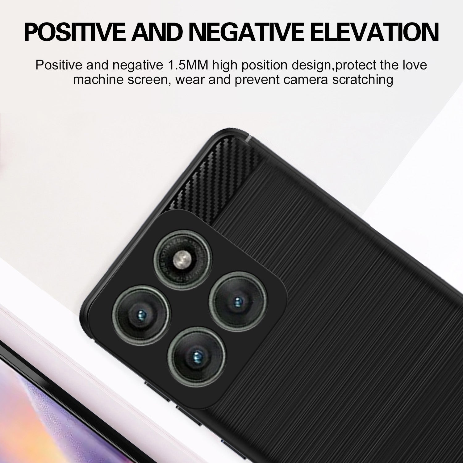 Pikkme Motorola Moto Edge 60 Pro 5G  Hybrid Carbon Fiber Back Cover (Black)