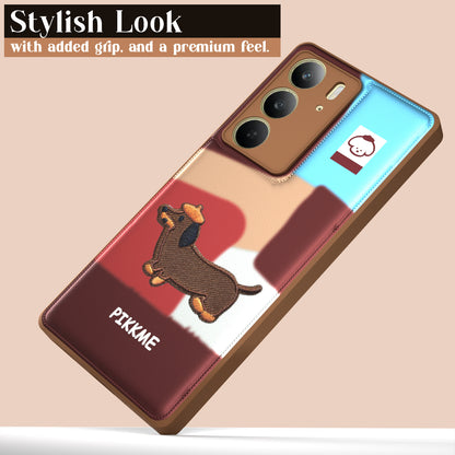 Pikkme  Realme C75 Cute Girlish Dog Series Back Cover (Design3)