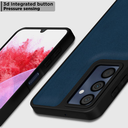 Pikkme Samsung Galaxy M34 5G Premium Leatherback Case (Blue)