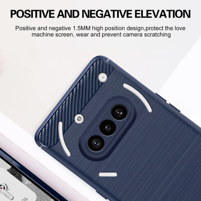 Pikkme Nothing Phone 3a 5G  Hybrid Carbon Fiber Back Cover (Blue)
