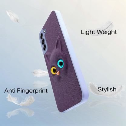 Pikkme Samsung Galaxy S21 Fe 5G Kitty Back Cover (Purple)