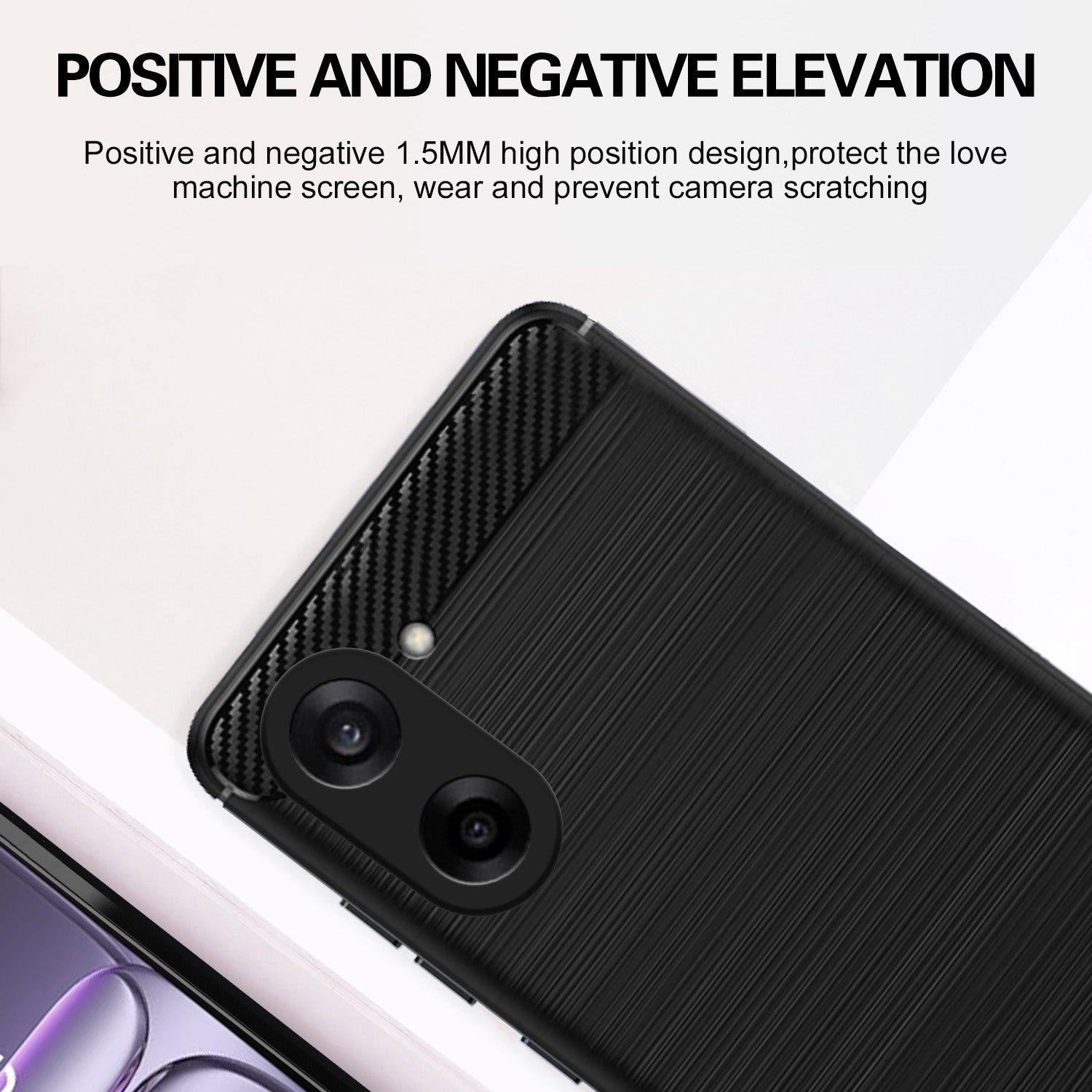 Pikkme OnePlus Nord CE 5 5G  Hybrid Carbon Fiber Back Cover (Black)