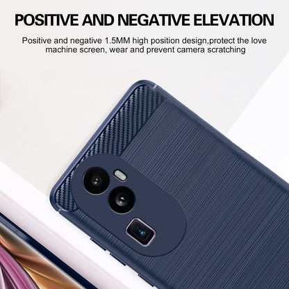 Pikkme Oppo Reno 10 Pro Plus 5G  Hybrid Carbon Fiber Back Cover (Blue)