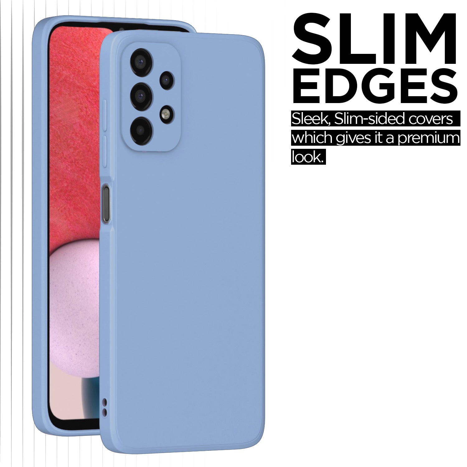 Pikkme Samsung Galaxy A23 4G / A23 5G Soft Matte Liquid Silicone Back Cover (Aqua Blue)