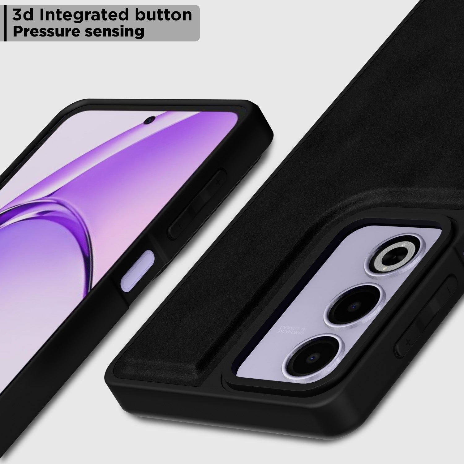 Pikkme Oppo A3 Pro 5G Premium Super Soft-Touch Leatherback Case (Black)