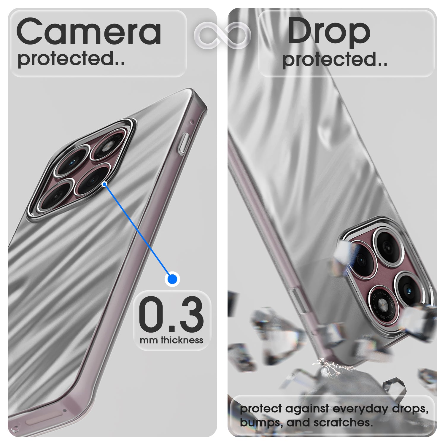 Pikkme Motorola Moto Edge 60 5G / Motorola Moto Edge 60 Fusion 5G Swirl Design Silver Forest Back Cover  (Silver)