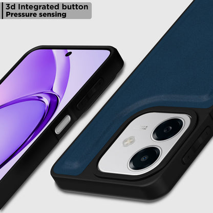 Pikkme Oppo A3x 5G / A3x 4G / A3 5G Premium Super Soft-Touch Leatherback Case (Blue)