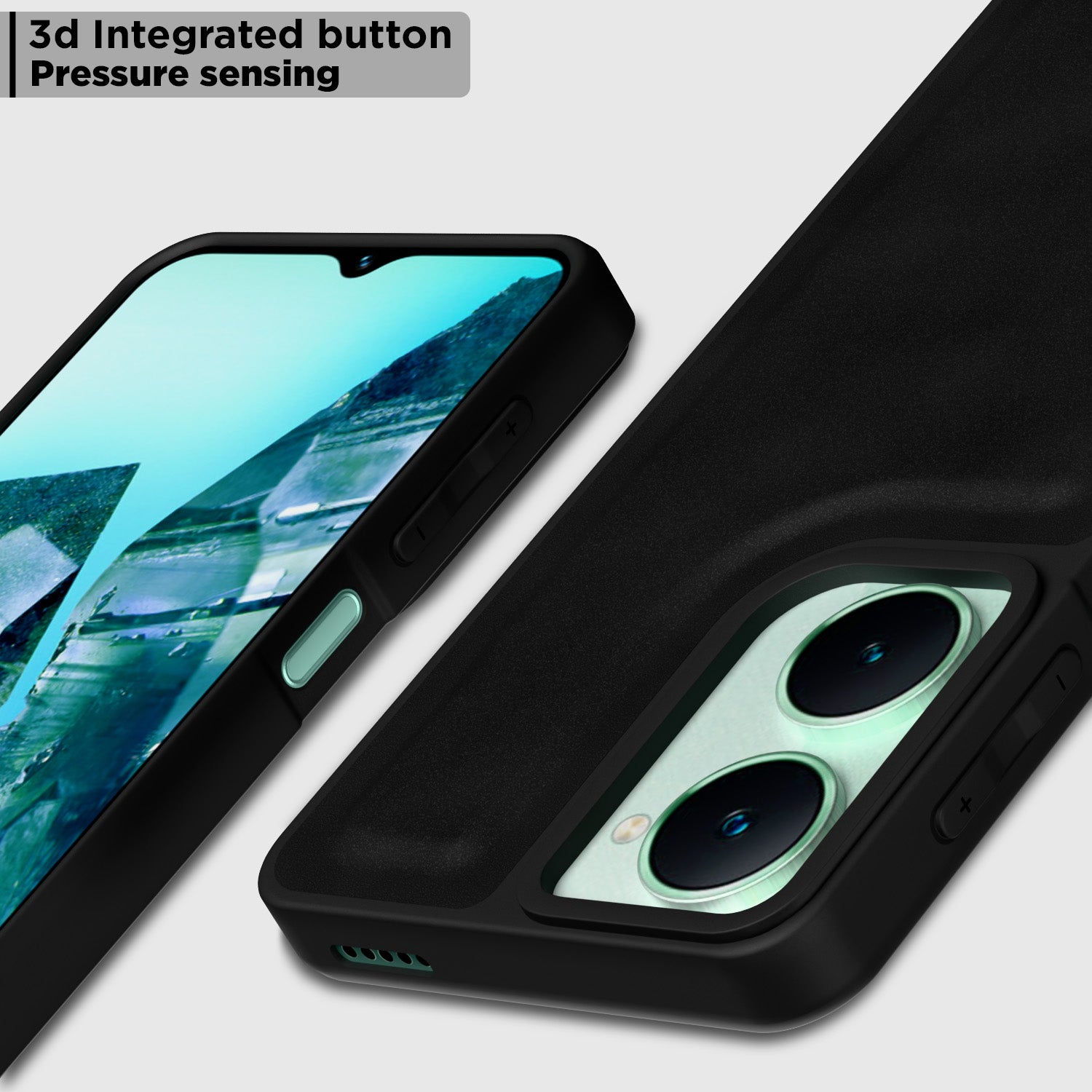 Pikkme iQOO Z9 Lite 5G | Vivo T3 Lite 5G | Vivo Y18 | Y18e | Y03 Premium Super Soft-Touch Leatherback Case (Black)