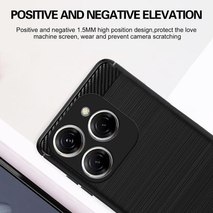 Pikkme Tecno Spark 20 Pro  Hybrid Carbon Fiber Back Cover (Black)