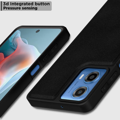 Pikkme Motorola Moto G34 / G45 5G Premium Super Soft-Touch Leatherback Case (Black)