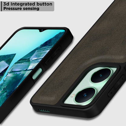 Pikkme iQOO Z9 Lite 5G | Vivo T3 Lite 5G | Vivo Y18 | Y18e | Y03 Premium Super Soft-Touch Leatherback Case (Brown)