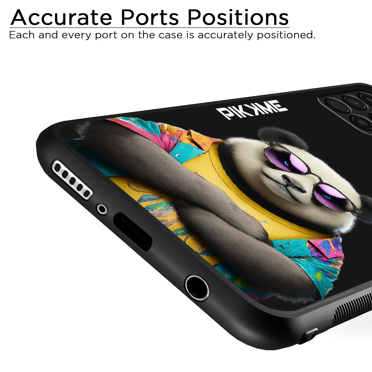 Pikkme Black Panda Swag  Samsung Galaxy M31s Nim2 Back Cover (Design 05)