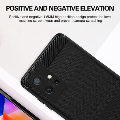 Pikkme Vivo T1 5G / Vivo Y75 5G / IQOO Z6 5G  Hybrid Carbon Fiber Back Cover (Black)