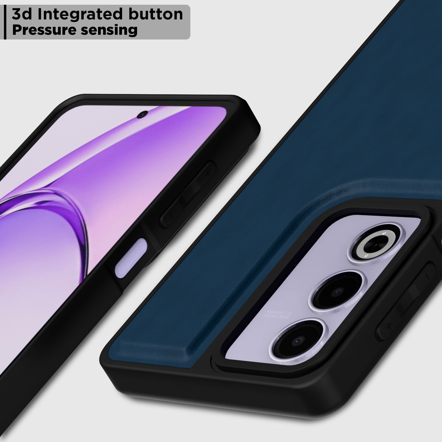Pikkme Oppo F27 Pro Plus 5G Premium Leatherback Case (Blue)