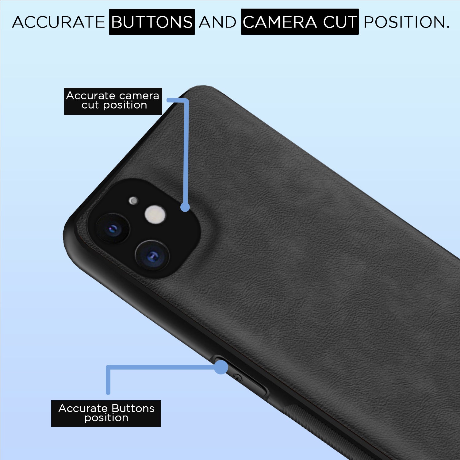 Pikkme iPhone 12 Leatherback Back Case | Grey