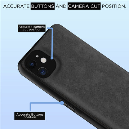 Pikkme iPhone 12 Leatherback Back Case | Grey
