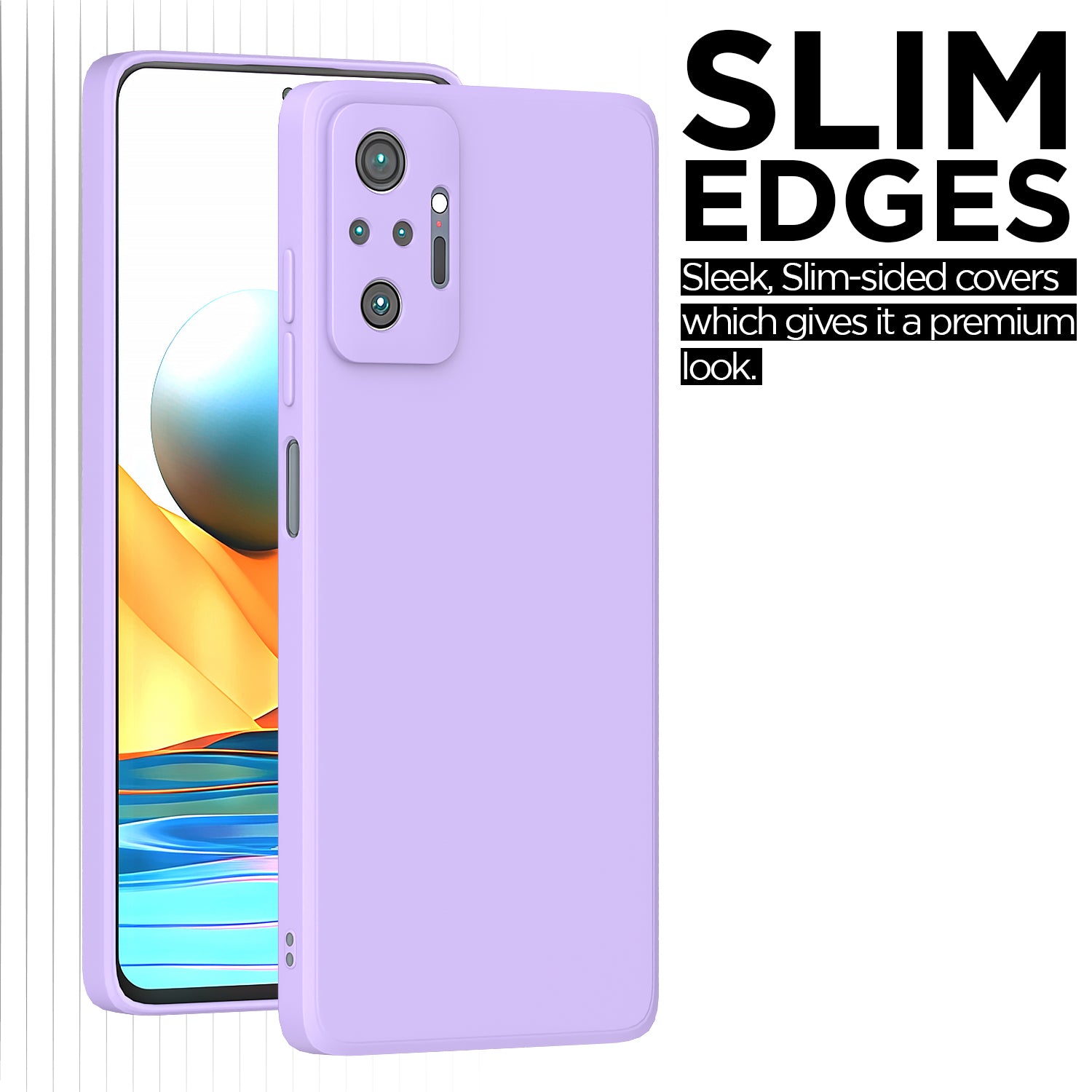 Pikkme Mi Redmi Note 10 Pro / Note 10 Pro Max Soft Matte Liquid Silicone Back Cover (Purple)
