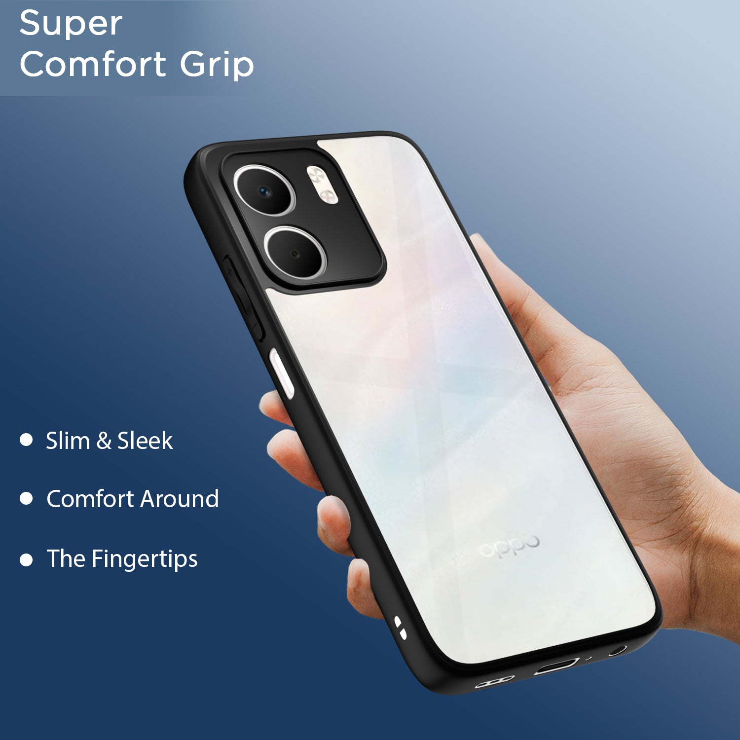 Pikkme Oppo A5x Eagle 2 Shockproof Sleek Hybrid Armor Back Cover (Black)