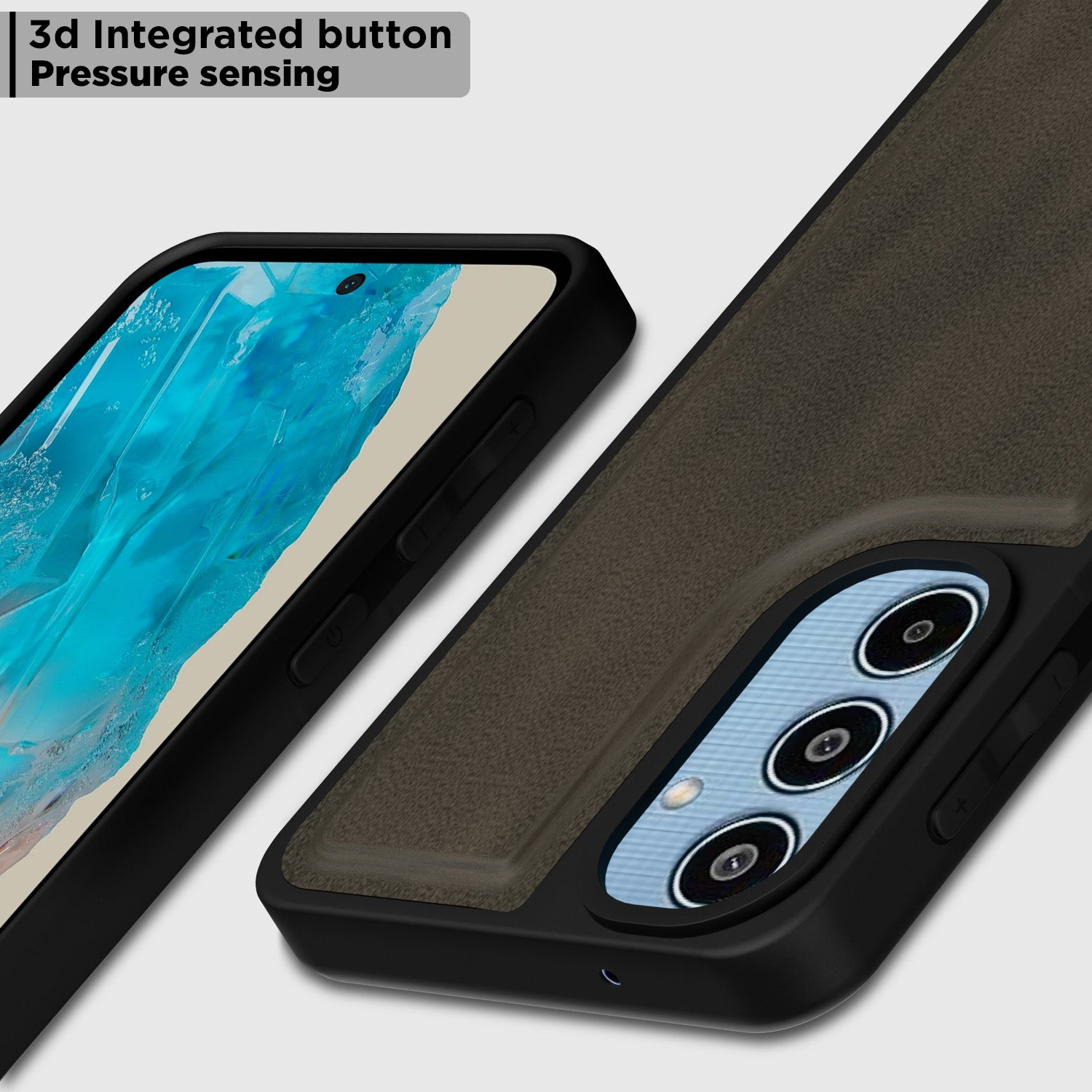 Pikkme Samsung Galaxy M35 5G Premium Leatherback Case (Brown)