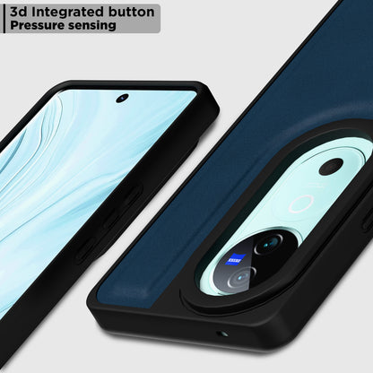 Pikkme Vivo V40 5G / V40 Pro 5G / T3 Ultra 5G Premium Leatherback Case (Blue)