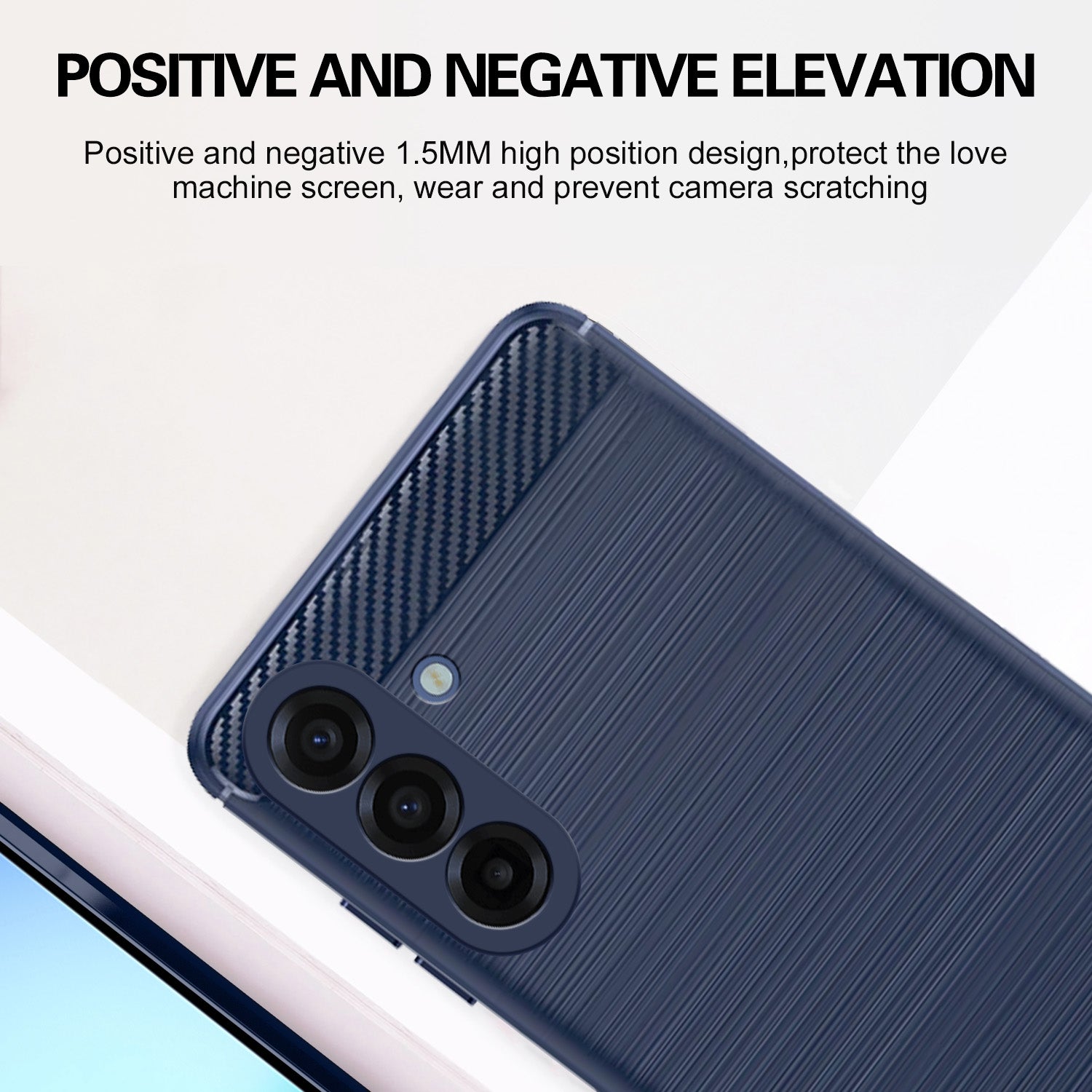 Pikkme Samsung Galaxy M17 5G / A17 5G / F17 5G  Hybrid Carbon Fiber Back Cover (Blue)