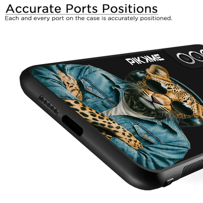 Pikkme Back Cover Pc Tpu + Printed Cool Funky Stylish Black Leopard Swag Raised Edges Camera Protection |Bumper Case For Samsung Galaxy S20 Fe (Design 04)