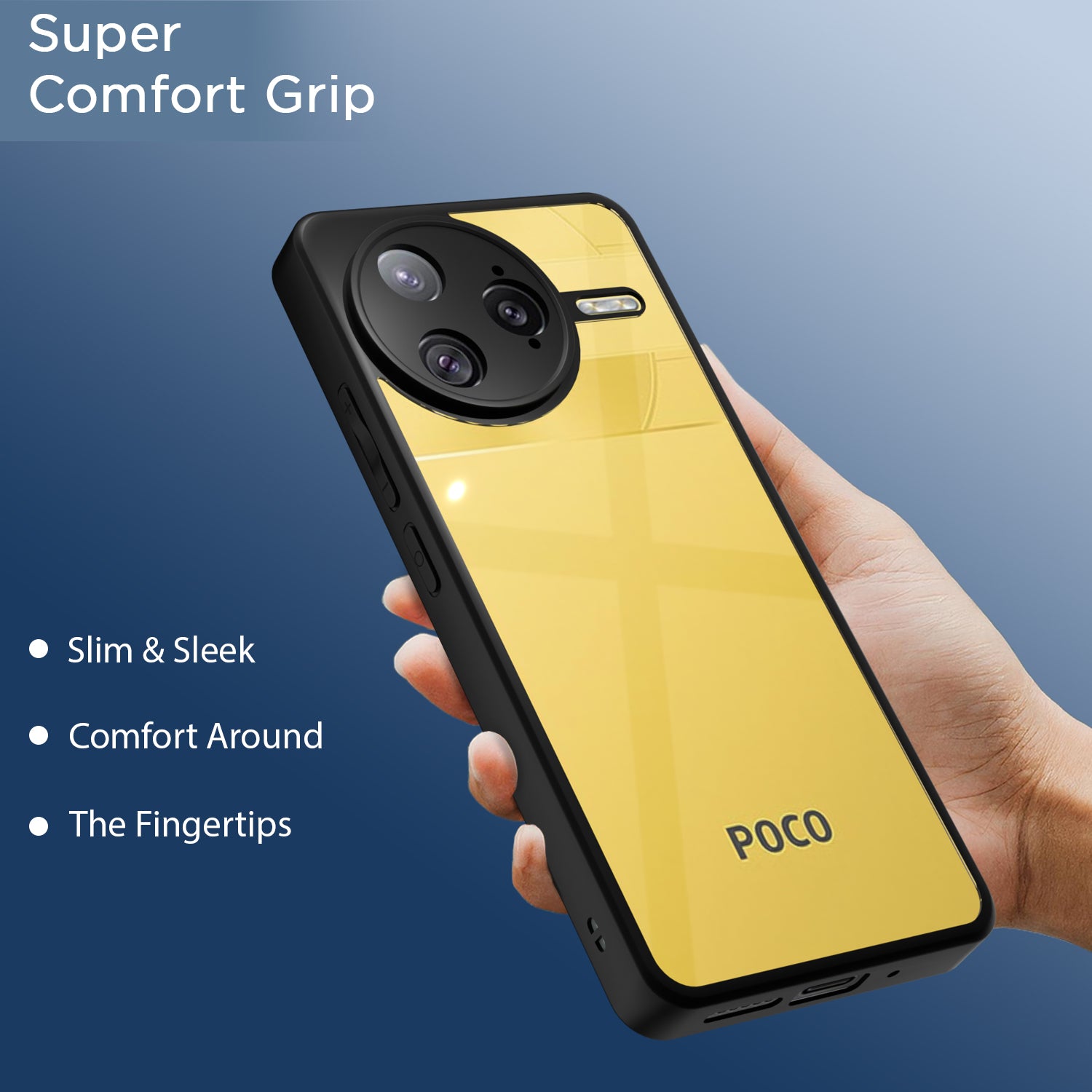 Pikkme Poco F7 Ultra 5G Eagle 2 Shockproof Sleek Hybrid Armor Back Cover (Black)
