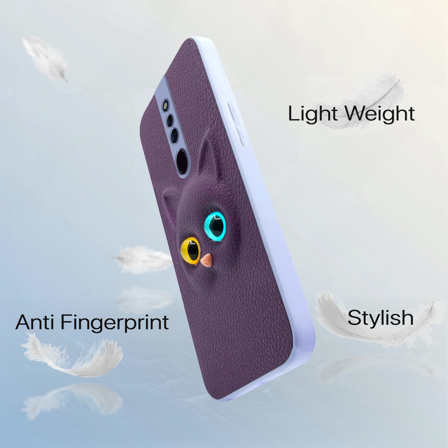 Pikkme Oppo F11 Pro Kitty Back Cover (Purple)
