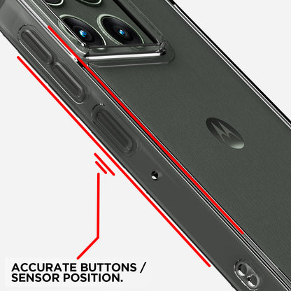 Pikkme Motorola Moto Edge 60 Pro 5G PC + TPU Crystal Clear Back Cover (Transparent)