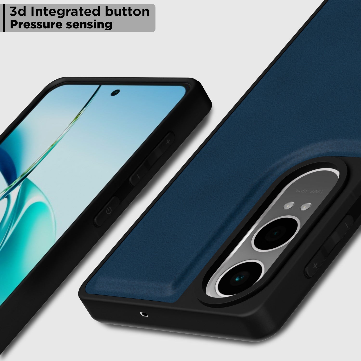 Pikkme OnePlus Nord CE 4 Lite 5G Premium Super Soft-Touch Leatherback Case (Blue)