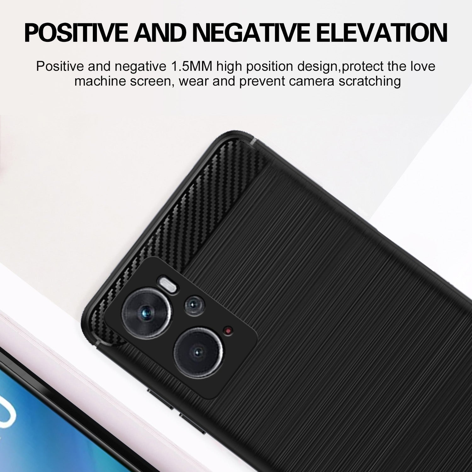 Pikkme Oppo K10  Hybrid Carbon Fiber Back Cover (Black)