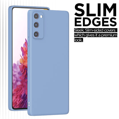 Pikkme Samsung Galaxy S20 FE / S20 FE 5G Soft Matte Liquid Silicone Back Cover (Aqua Blue)