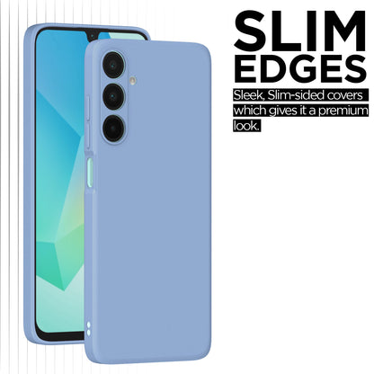 Pikkme Samsung Galaxy A26 5G Soft Matte Liquid Silicone Back Cover (Aqua Blue)
