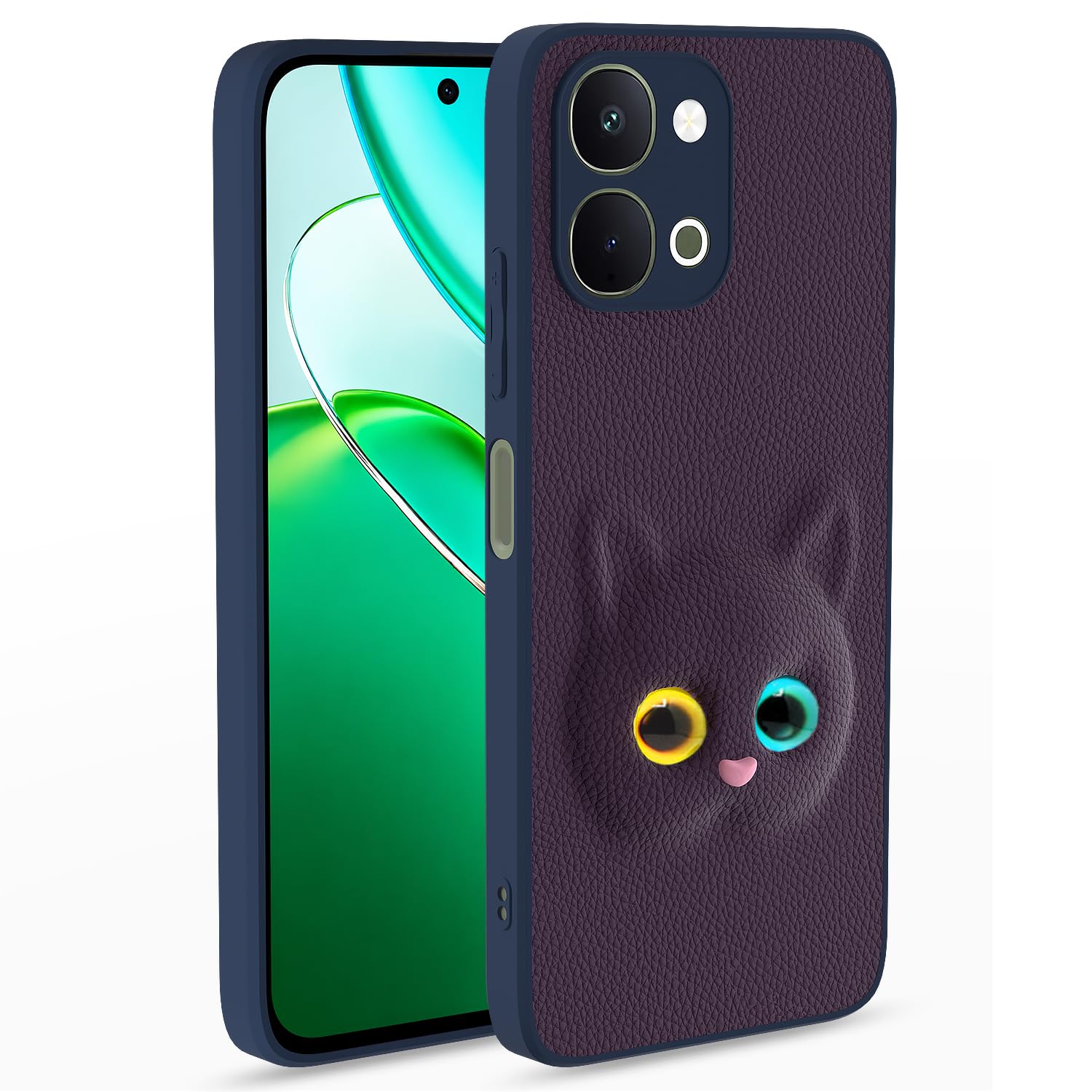 Pikkme Vivo T5x/Y51 Pro/iQOO Z11x 5G Kitty purple mobile cover