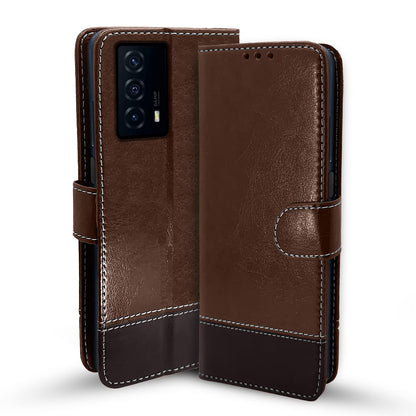 Brown & coffee Magnetic flip case for iQOO Z5 5G – Pikkme