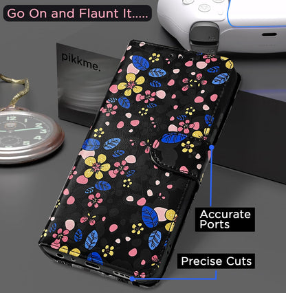 Pikkme black flower flip case for Realme Narzo 60 5G – photo 4
