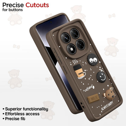 Redmi Note 14 Pro 5G/3D Silicone mobile cover in brown by Pikkme – photo 6