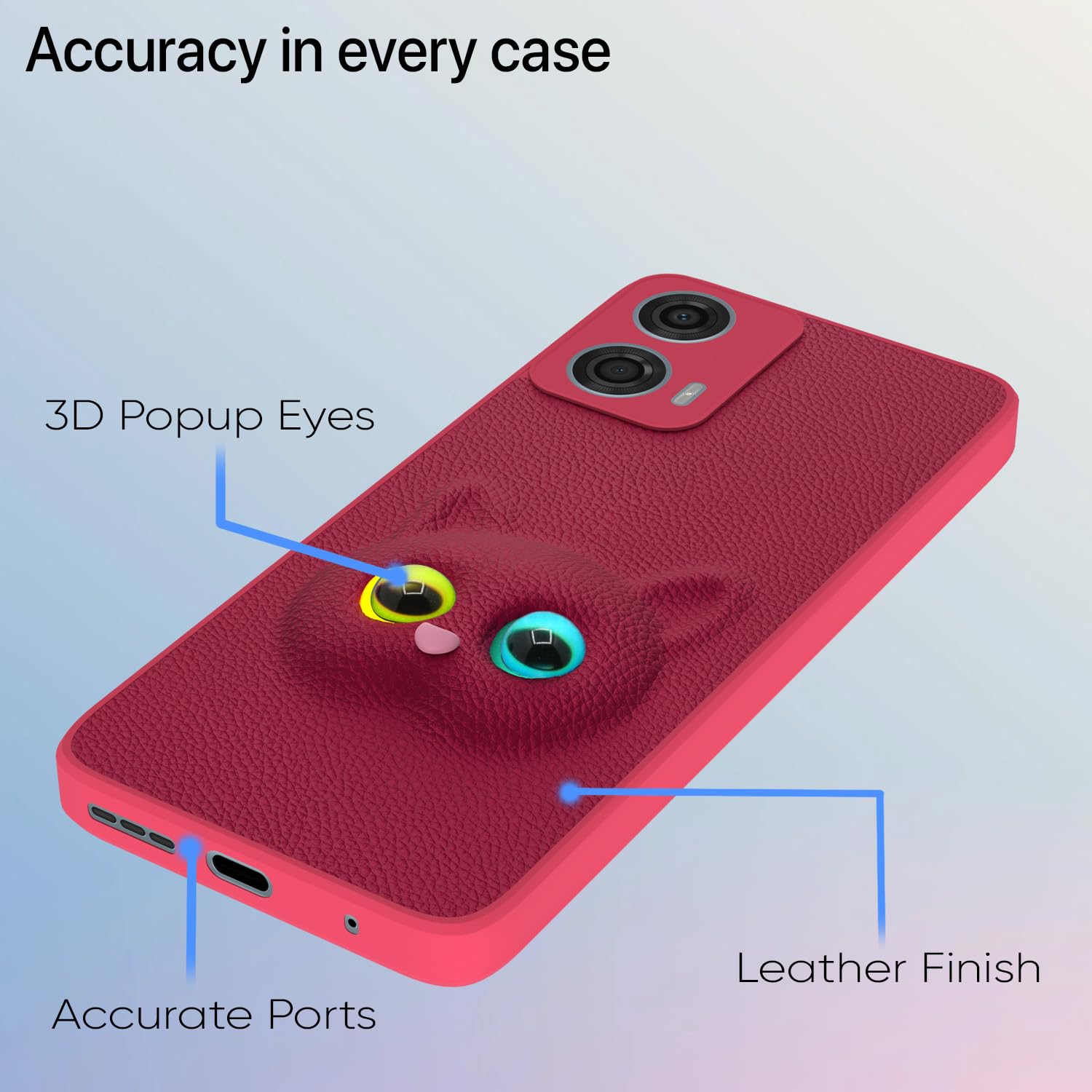 Pikkme Moto G24 Power Cat pink mobile back cover – photo 7