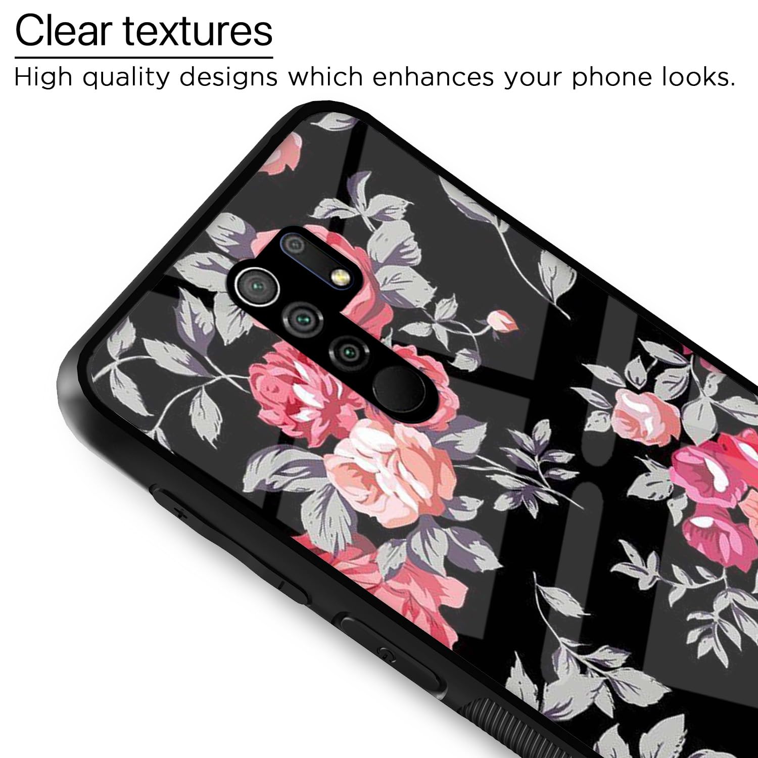 Pikkme Redmi 9 Prime Flower mobile back cover – photo 4