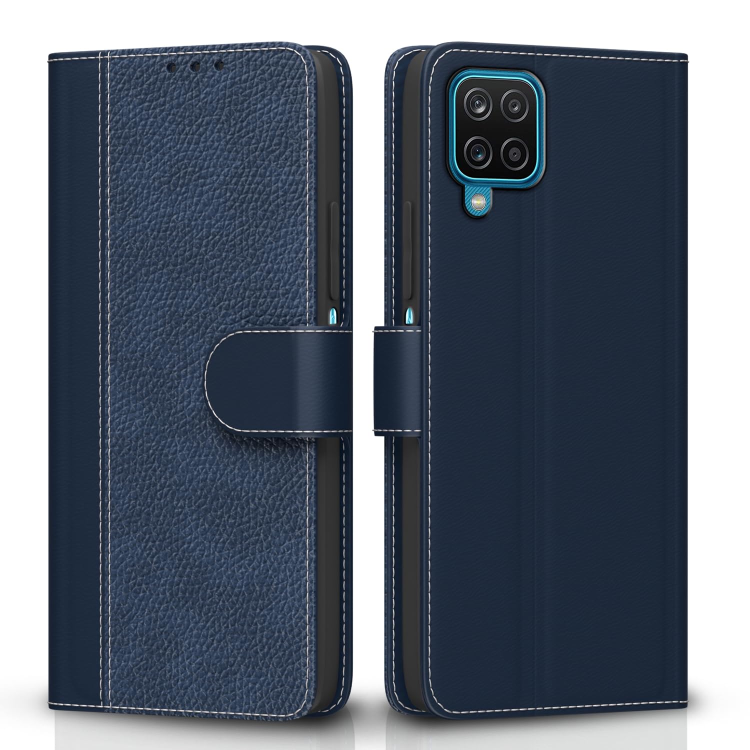Blue Wallet flip case for Samsung M12/F12/A12 – Pikkme