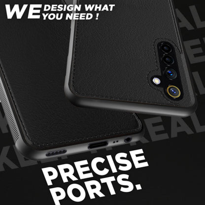 Pikkme Realme 6 Leatherback Back Case | Black