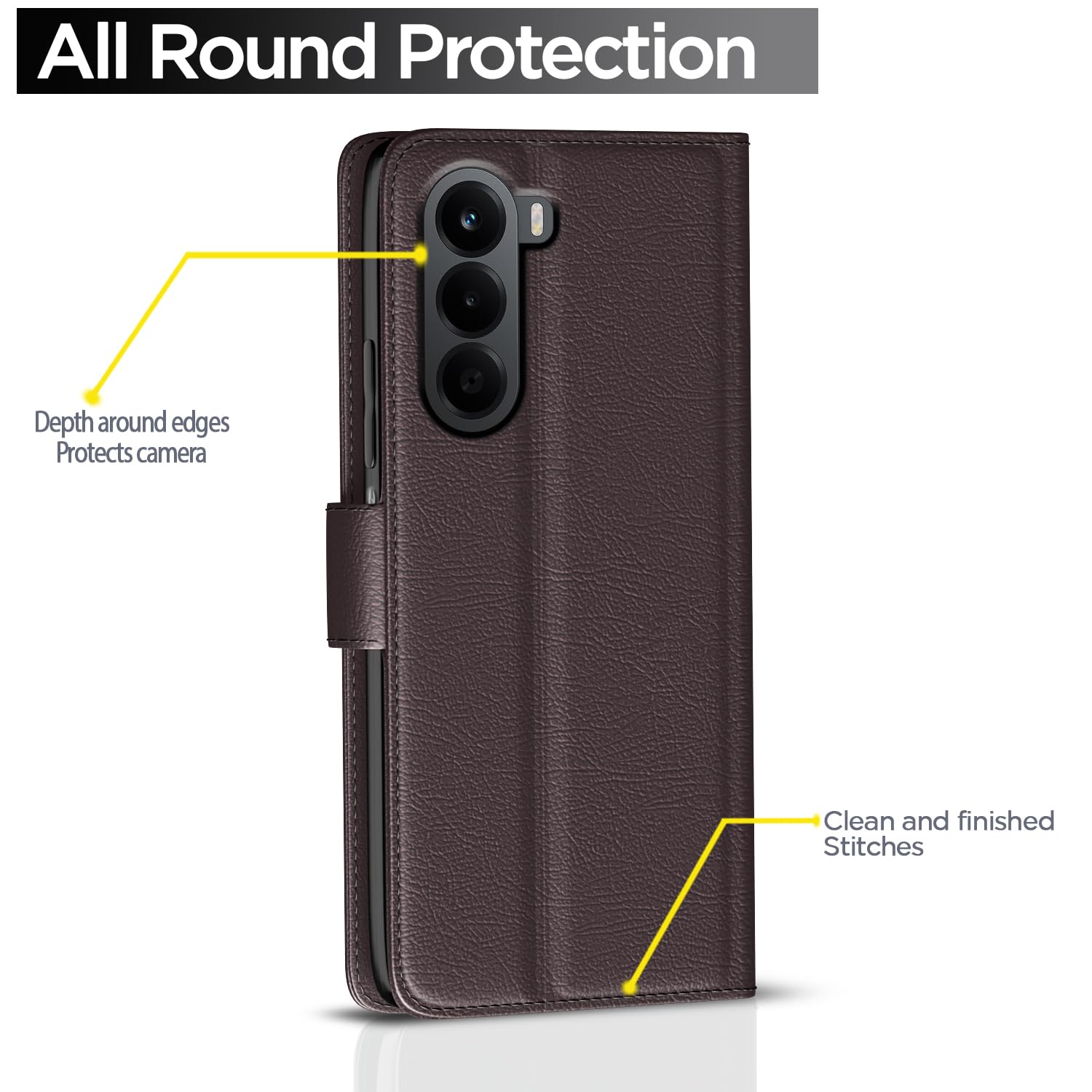 OnePlus Nord CE 6 Lite 5G mobile flip cover in coffee by Pikkme – photo 4